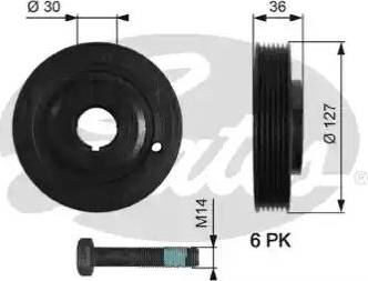 Gates TVD1097A - Puleggia cinghia, Albero a gomiti autozon.pro