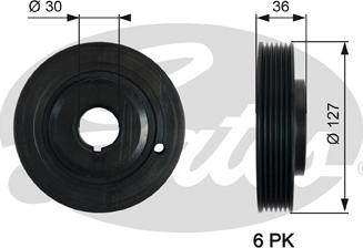 Gates TVD1097 - Puleggia cinghia, Albero a gomiti autozon.pro