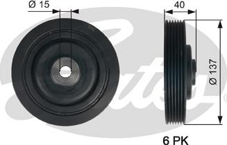 Gates TVD1045 - Puleggia cinghia, Albero a gomiti autozon.pro