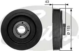 Gates TVD1047 - Puleggia cinghia, Albero a gomiti autozon.pro