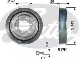 Gates TVD1055A - Puleggia cinghia, Albero a gomiti autozon.pro