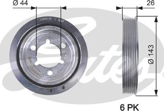 Gates TVD1055 - Puleggia cinghia, Albero a gomiti autozon.pro