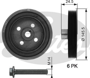 Gates TVD1057A - Puleggia cinghia, Albero a gomiti autozon.pro