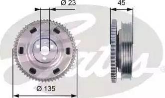 Gates TVD1069 - Puleggia cinghia, Albero a gomiti autozon.pro