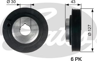 Gates TVD1066 - Puleggia cinghia, Albero a gomiti autozon.pro