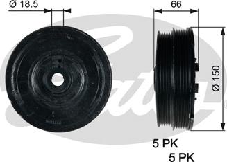 Gates TVD1068 - Puleggia cinghia, Albero a gomiti autozon.pro