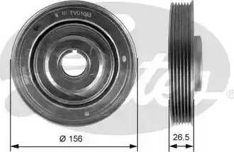 Gates TVD1063 - Puleggia cinghia, Albero a gomiti autozon.pro