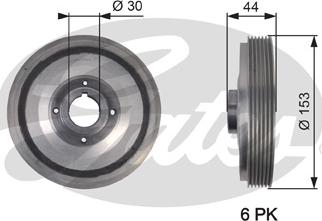 Gates TVD1067 - Puleggia cinghia, Albero a gomiti autozon.pro