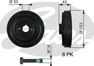 Gates TVD1005A - Puleggia cinghia, Albero a gomiti autozon.pro