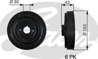 Gates TVD1005 - Puleggia cinghia, Albero a gomiti autozon.pro