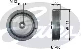 Gates TVD1008 - Puleggia cinghia, Albero a gomiti autozon.pro