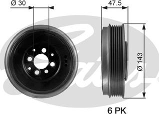 Gates TVD1003 - Puleggia cinghia, Albero a gomiti autozon.pro