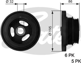 Gates TVD1019 - Puleggia cinghia, Albero a gomiti autozon.pro