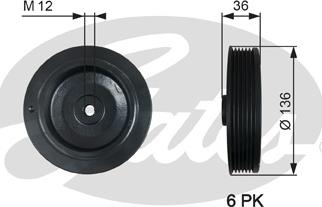 Gates TVD1010 - Puleggia cinghia, Albero a gomiti autozon.pro