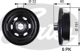 Gates TVD1089 - Puleggia cinghia, Albero a gomiti autozon.pro