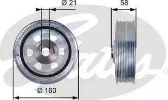 Gates TVD1080 - Puleggia cinghia, Albero a gomiti autozon.pro