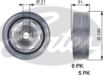 Gates TVD1083 - Puleggia cinghia, Albero a gomiti autozon.pro