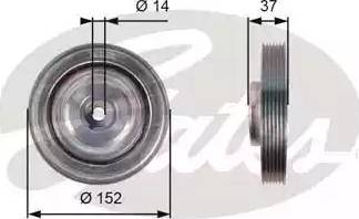 Gates TVD1087 - Puleggia cinghia, Albero a gomiti autozon.pro