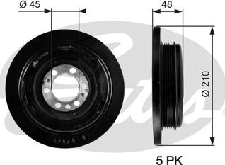 Gates TVD1039 - Puleggia cinghia, Albero a gomiti autozon.pro