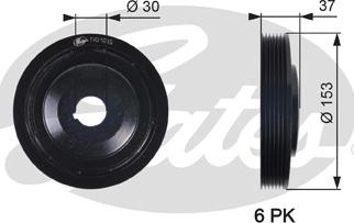 Gates TVD1035 - Puleggia cinghia, Albero a gomiti autozon.pro