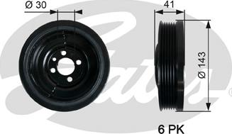 Gates TVD1031 - Puleggia cinghia, Albero a gomiti autozon.pro