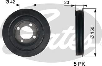 Gates TVD1026 - Puleggia cinghia, Albero a gomiti autozon.pro