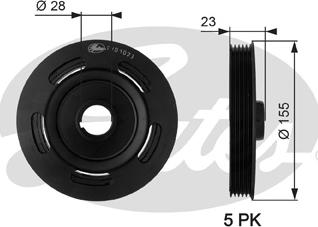 Gates TVD1023 - Puleggia cinghia, Albero a gomiti autozon.pro