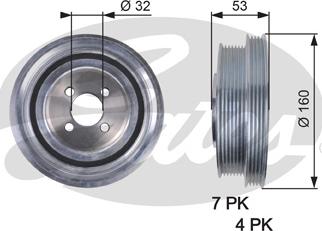 Gates TVD1079 - Puleggia cinghia, Albero a gomiti autozon.pro