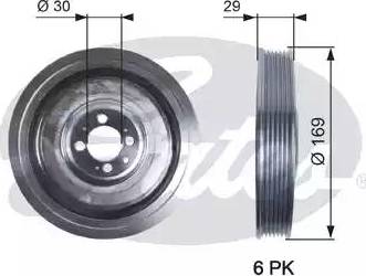 Gates TVD1074 - Puleggia cinghia, Albero a gomiti autozon.pro