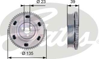 Gates TVD1076 - Puleggia cinghia, Albero a gomiti autozon.pro