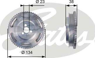 Gates TVD1070 - Puleggia cinghia, Albero a gomiti autozon.pro