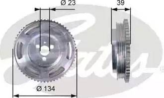 Gates TVD1071 - Puleggia cinghia, Albero a gomiti autozon.pro