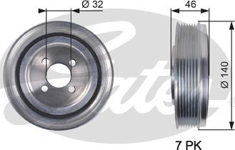 Gates TVD1078 - Puleggia cinghia, Albero a gomiti autozon.pro