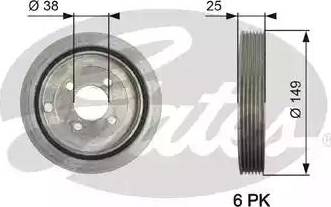 Gates TVD1102 - Puleggia cinghia, Albero a gomiti autozon.pro