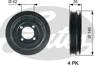 Gates TVD1115 - Puleggia cinghia, Albero a gomiti autozon.pro