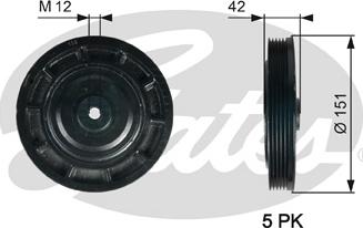 Gates TVD1116 - Puleggia cinghia, Albero a gomiti autozon.pro