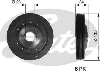 Gates TVD1113 - Puleggia cinghia, Albero a gomiti autozon.pro