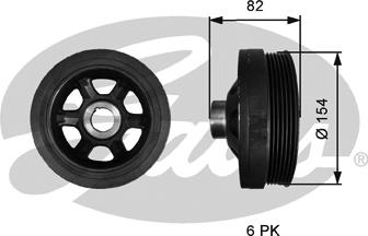 Gates TVD1139 - Puleggia cinghia, Albero a gomiti autozon.pro