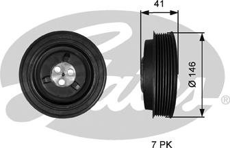 Gates TVD1134 - Puleggia cinghia, Albero a gomiti autozon.pro