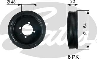 Gates TVD1130 - Puleggia cinghia, Albero a gomiti autozon.pro