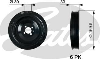 Gates TVD1131 - Puleggia cinghia, Albero a gomiti autozon.pro