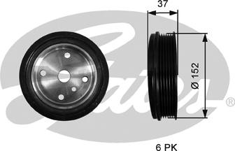 Gates TVD1137 - Puleggia cinghia, Albero a gomiti autozon.pro