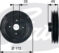 Gates TVD1123 - Puleggia cinghia, Albero a gomiti autozon.pro