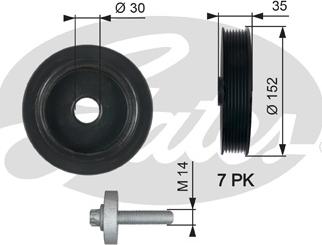 Gates TVD1127A - Puleggia cinghia, Albero a gomiti autozon.pro