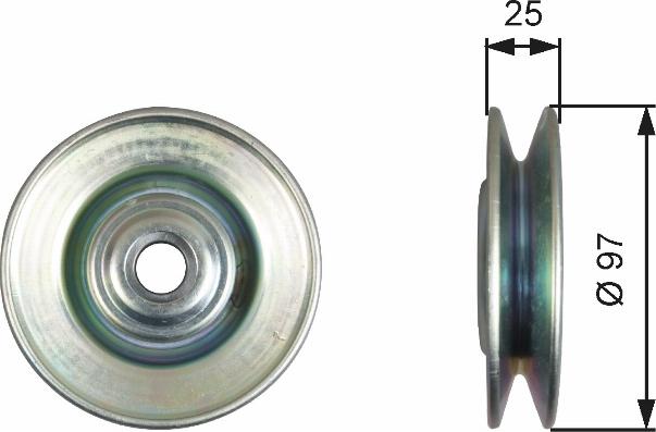 GATES-AU 36615 - Galoppino / Guidacinghia, Cinghia trapezoidale autozon.pro