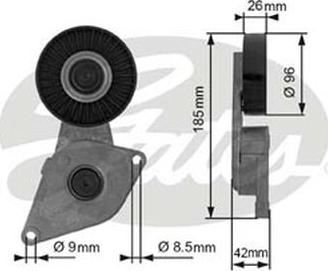 GATES-AU 38464 - Tendicinghia, Cinghia Poly-V autozon.pro