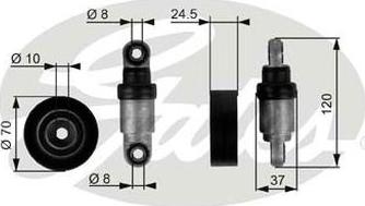 GATES-AU 38244 - Tendicinghia, Cinghia Poly-V autozon.pro