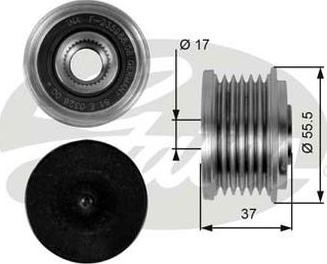 GATES-AU OAP7046 - Puleggia cinghia, Alternatore autozon.pro