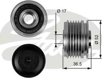 GATES-AU OAP7064 - Puleggia cinghia, Alternatore autozon.pro