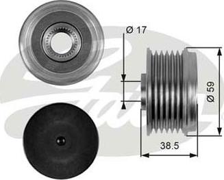 GATES-AU OAP7063 - Puleggia cinghia, Alternatore autozon.pro